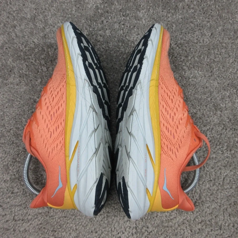 Hoka One One Sneakers Womens 8 B US Orange Clifton 8 Running Shoes Trainers